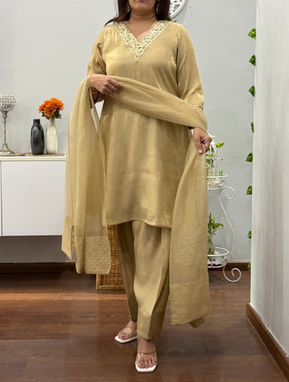 Swarnima A Line Kurta Farshi Salwar Suit Set