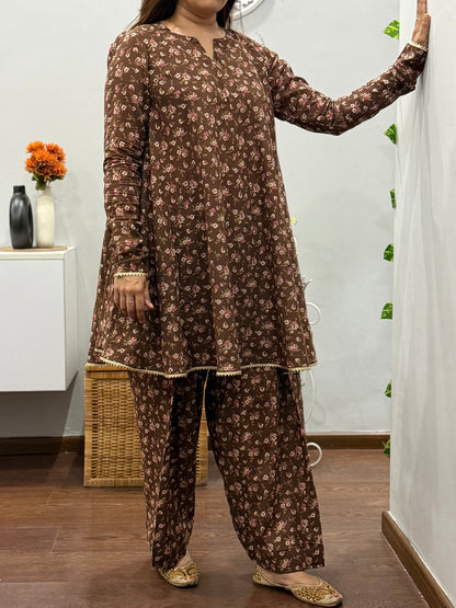 Mahira Umbrella Kurta With Farshi Salwar