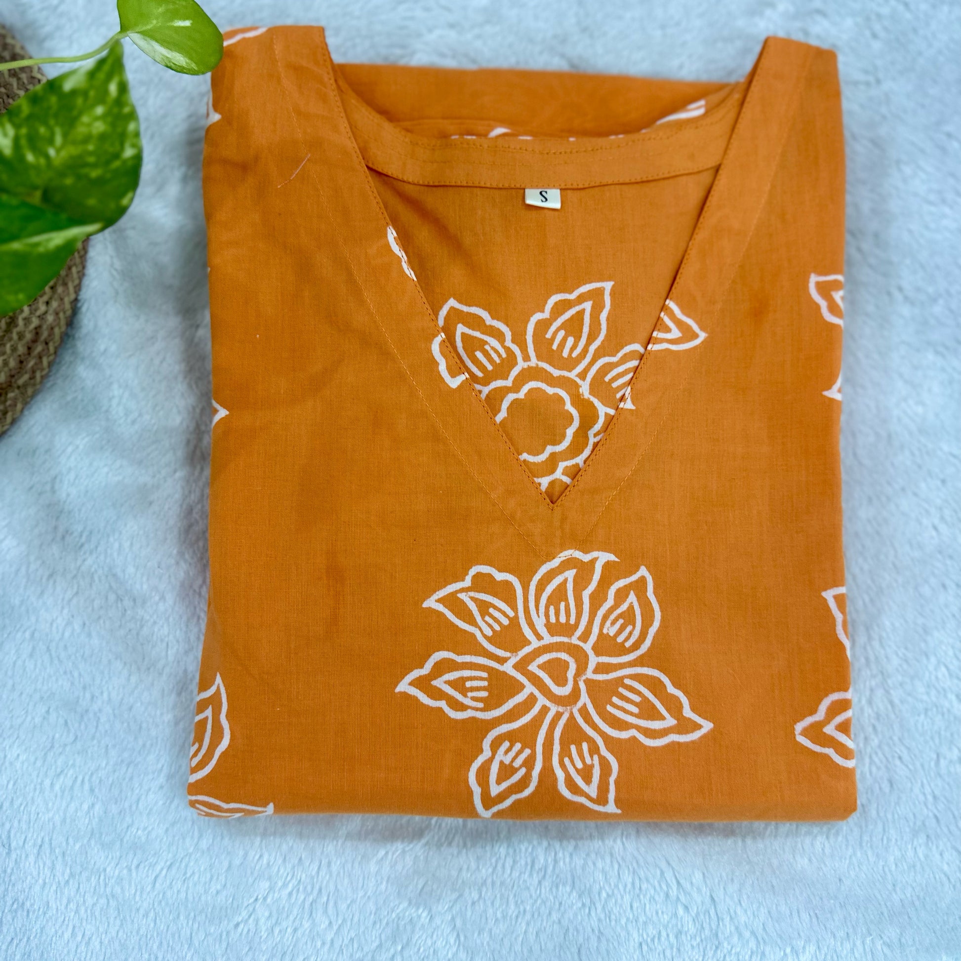 Candy orange A line kurta 2