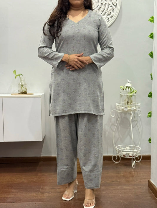 Gracious Winter Farshi Salwar Kurta Set