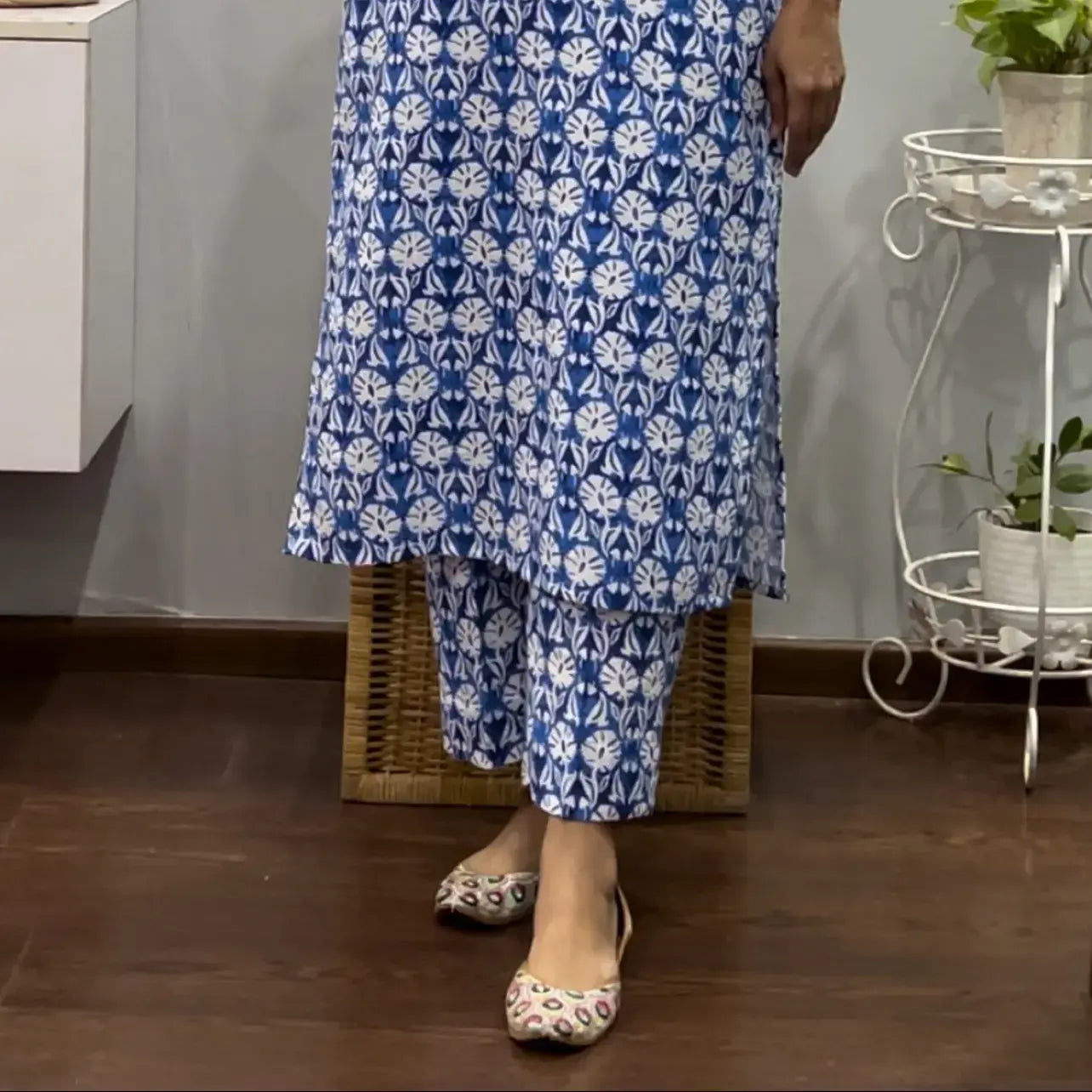 Blue hibiscus Co-ord set 2