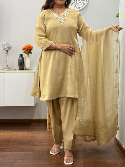 Swarnima A Line Kurta Farshi Salwar Suit Set