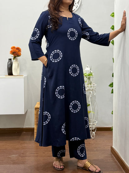 Dhruvika Co ord Set (navy blue )