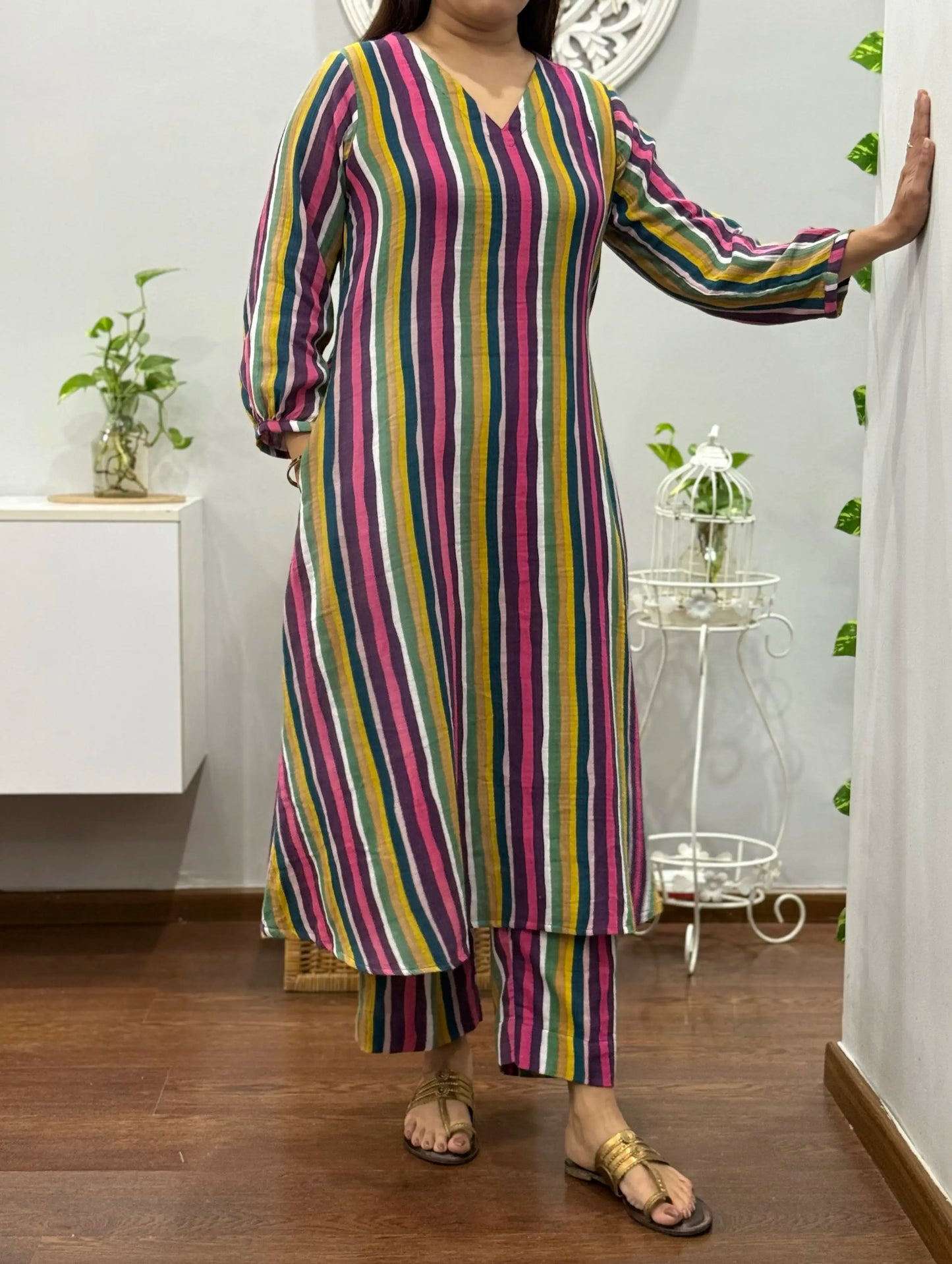 Mosaic Stripes A Line Co-ord Set 2