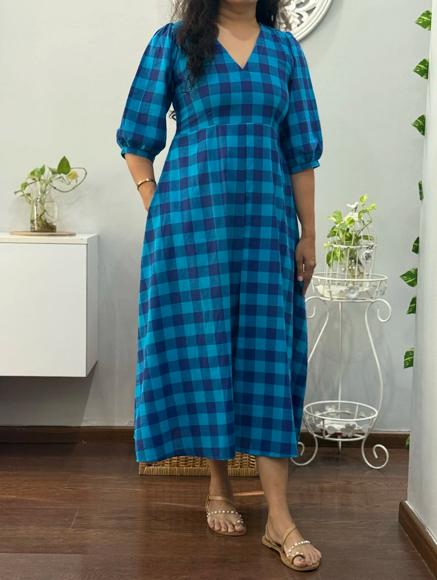 Vintage Checks A Line Dress 2