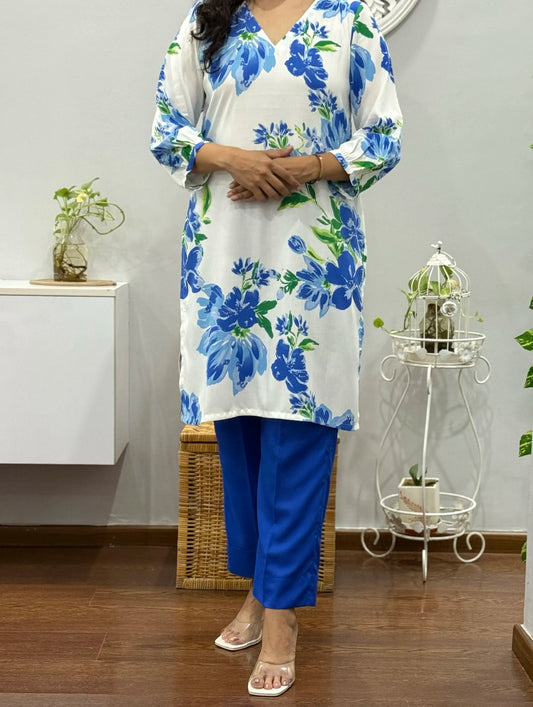 Pacific Bloom Kurta Palazzo