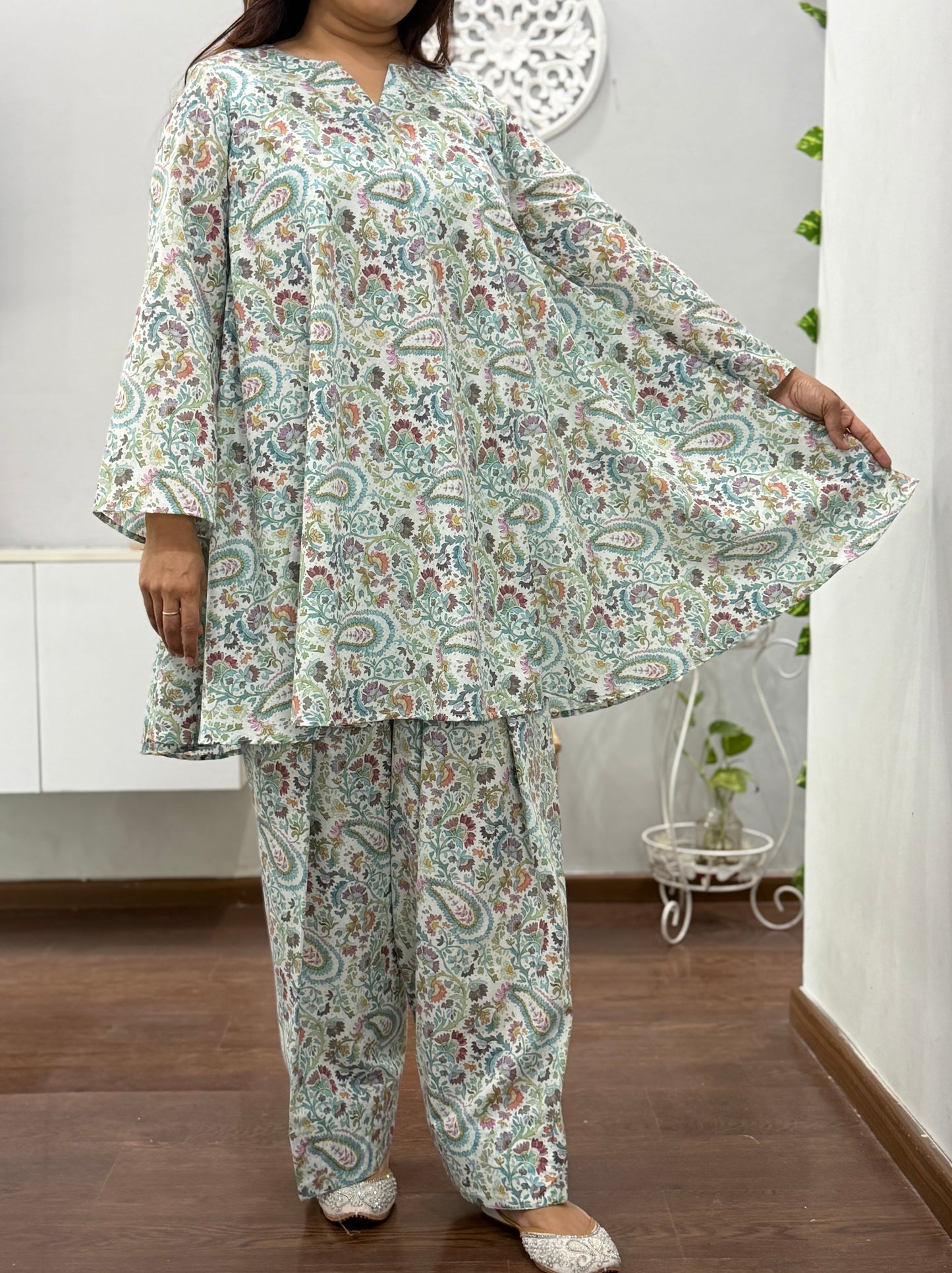 Rutvi Umbrella Kurta With Farshi Salwar
