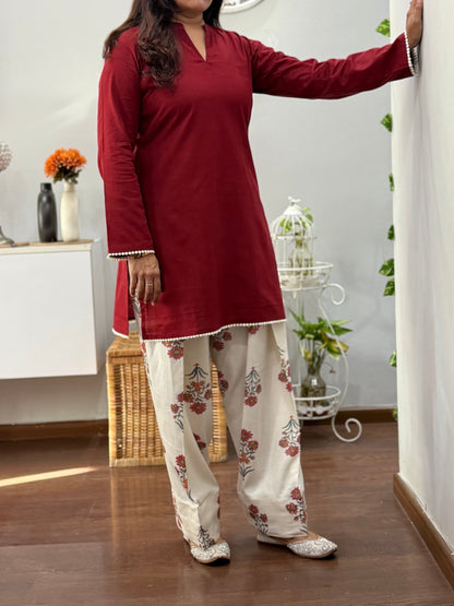 Sargun Kurta Farshi Salwar Set