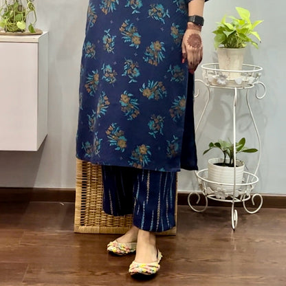 Indigo spun winter kurta palazzo set 2