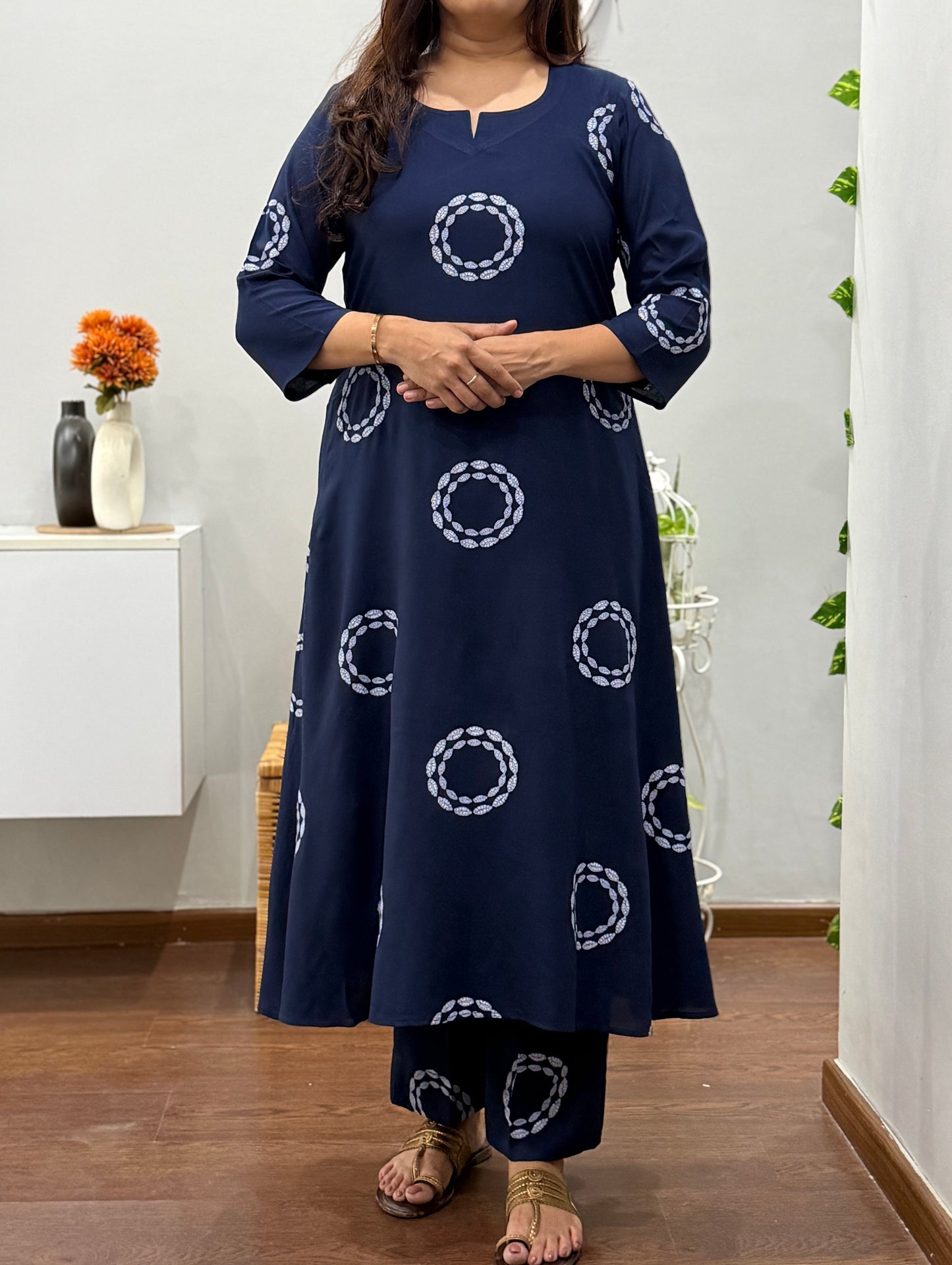 Dhruvika Co ord Set (navy blue )