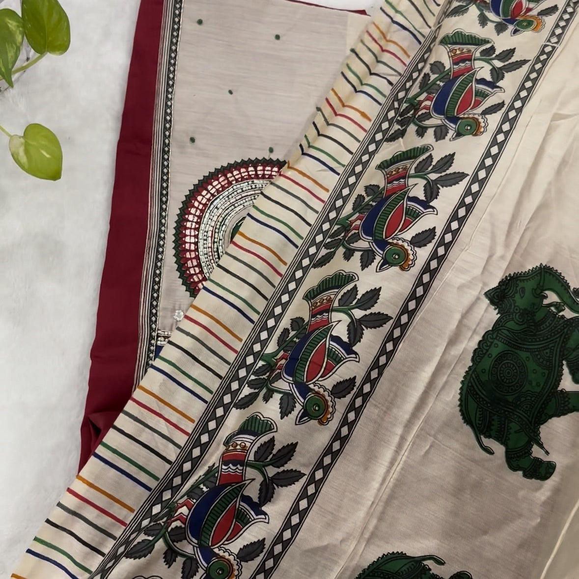 Modal cotton unstitched suit set 2