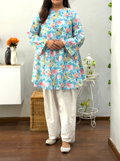 Blooming Sky Umbrella Kurta Farshi Salwar Set