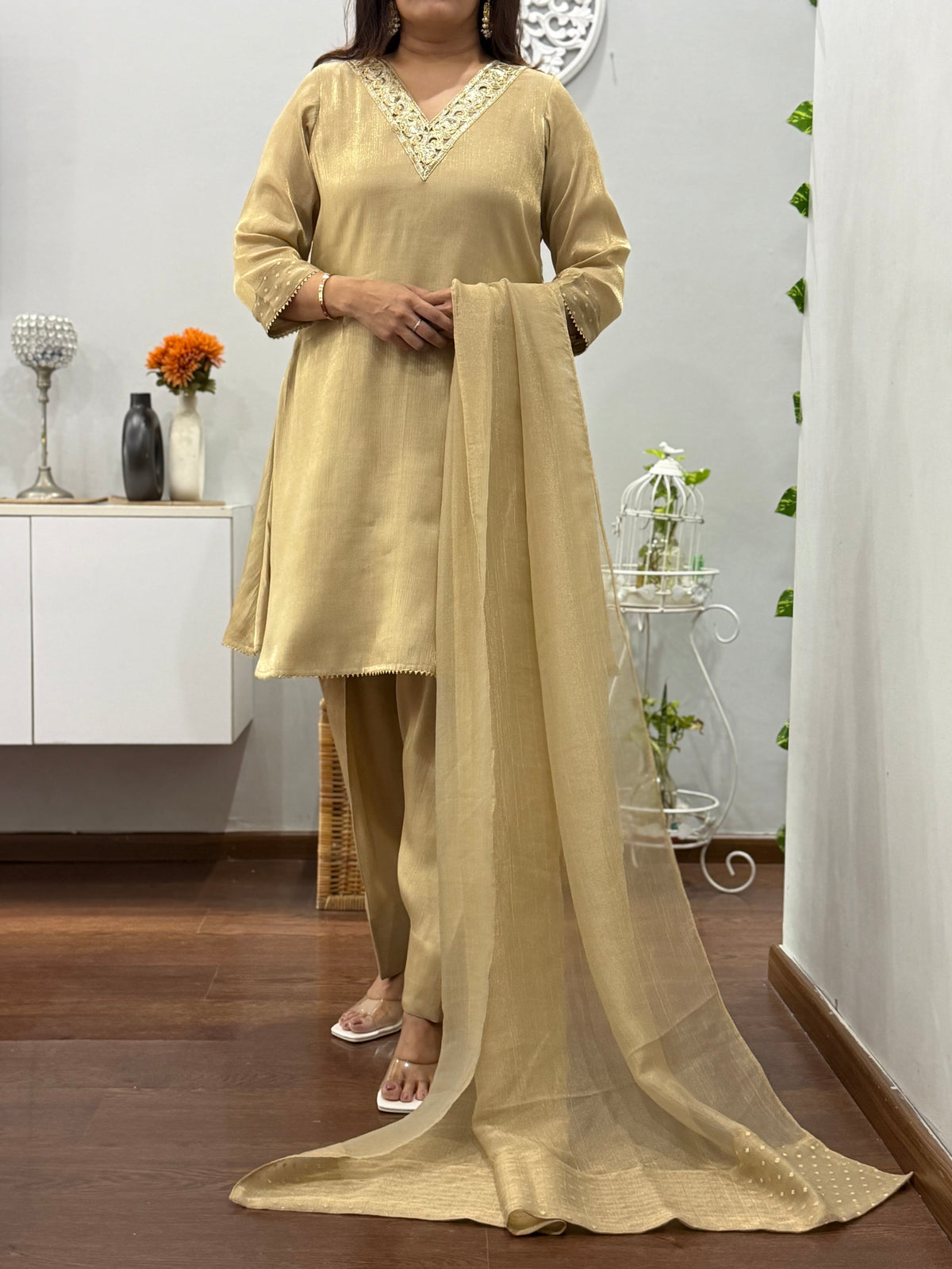 Swarnima A Line Kurta Farshi Salwar Suit Set