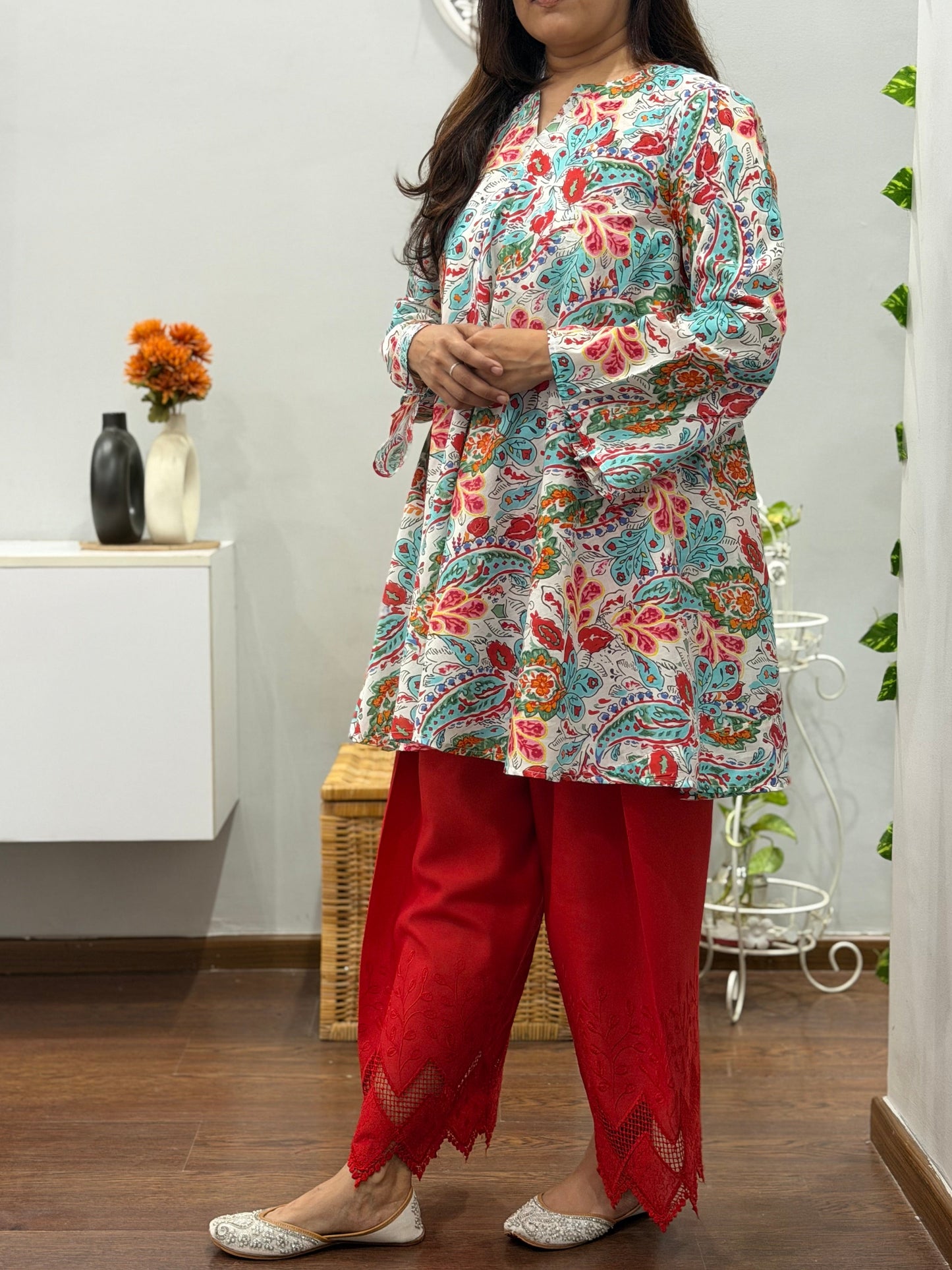 Rimjhim Umbrella Kurta With Farshi Salwar