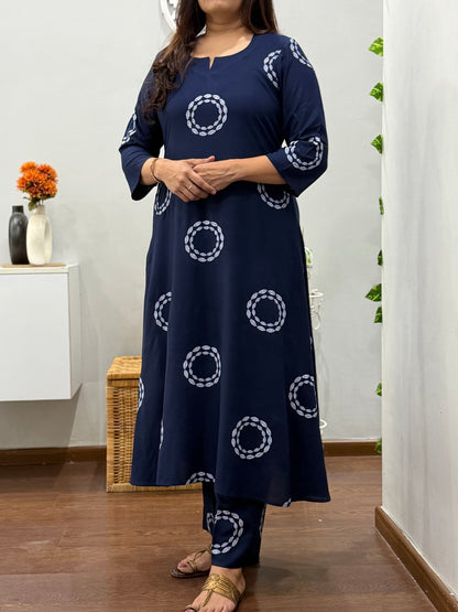 Dhruvika Co ord Set (navy blue )