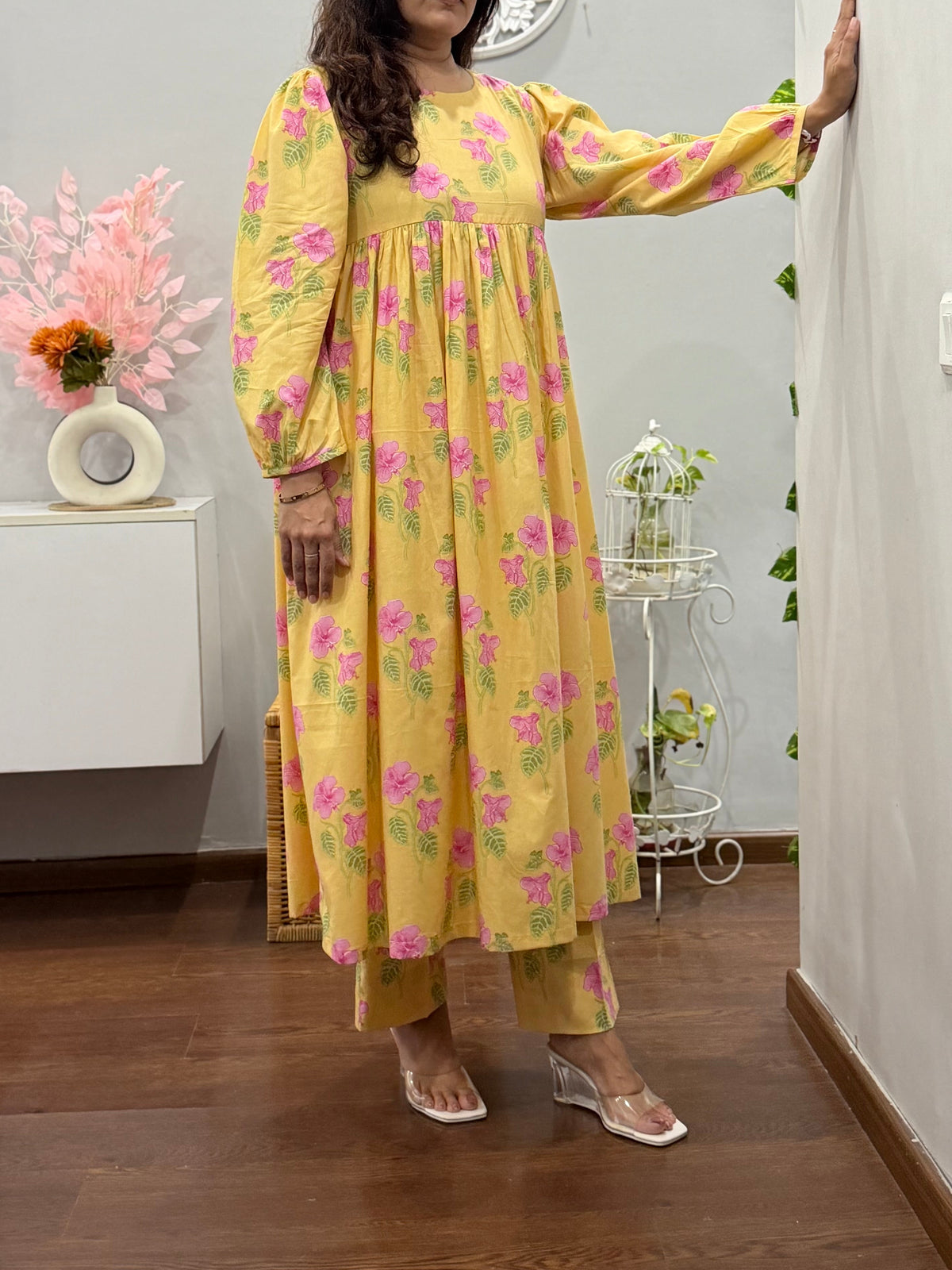 Petal Bliss Kurta Palazzo Set