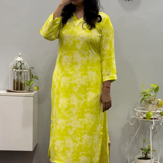 Lime Shibhori kurti palazzo set