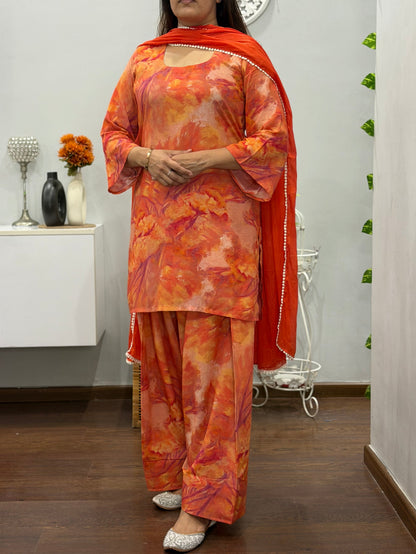 Mohika Suit Set With Farshi Salwar