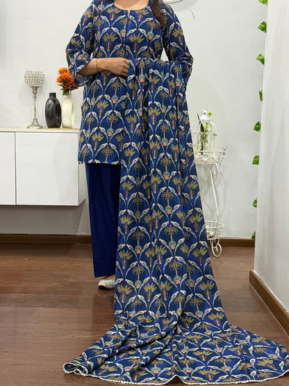 Neelambari Suit Set With Farshi Salwar