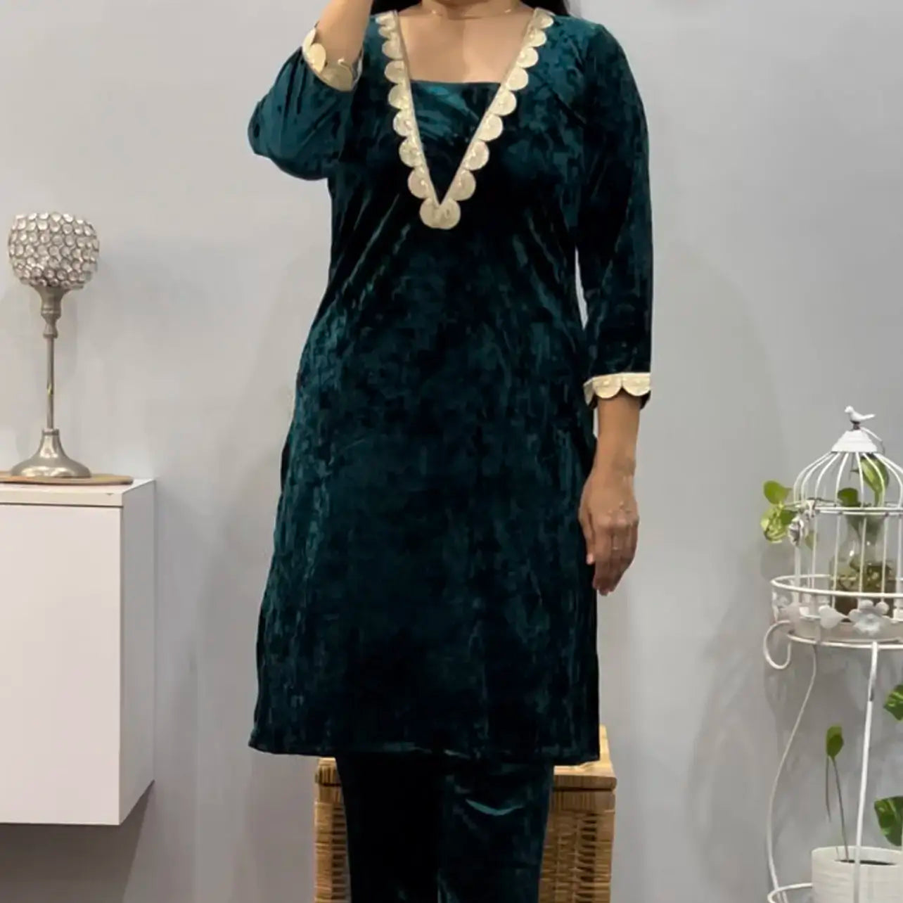 Emerald  Velvet Co-ord Set