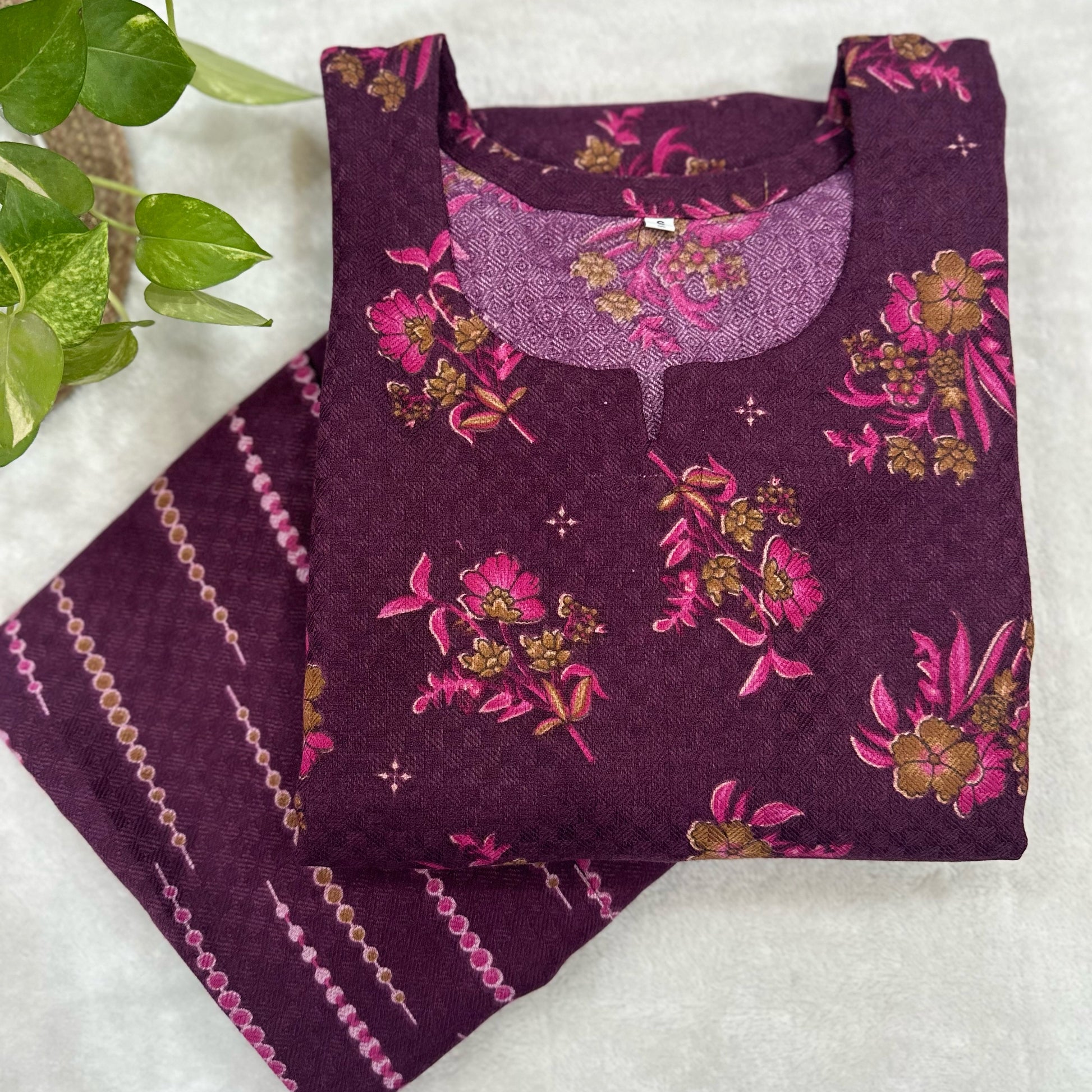 Grape wine spun winter kurta palazzo 3