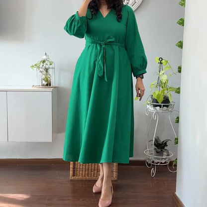 Emerald Flaired Dress 3
