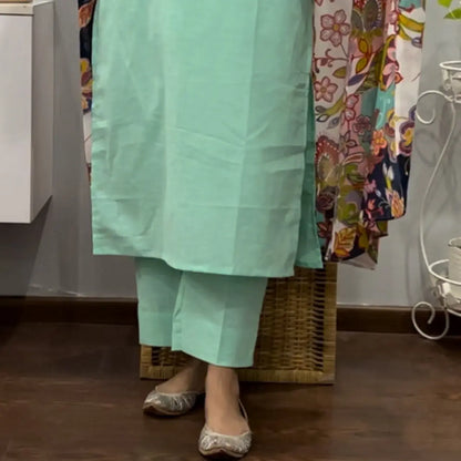 Marine green suit set 2