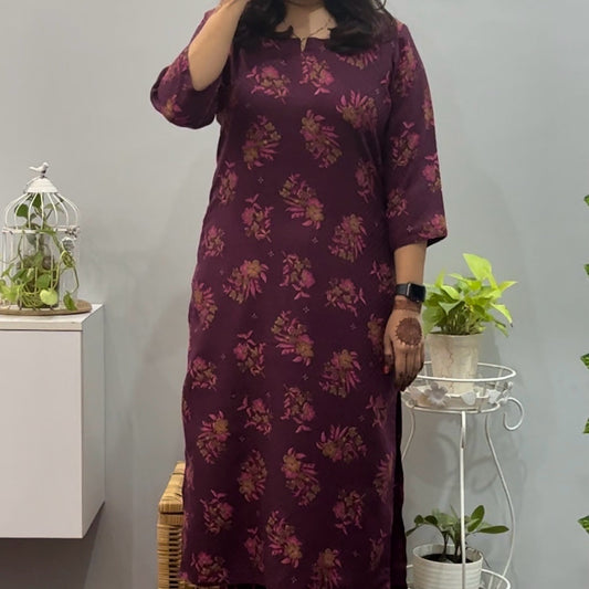 Grape wine spun winter kurta palazzo