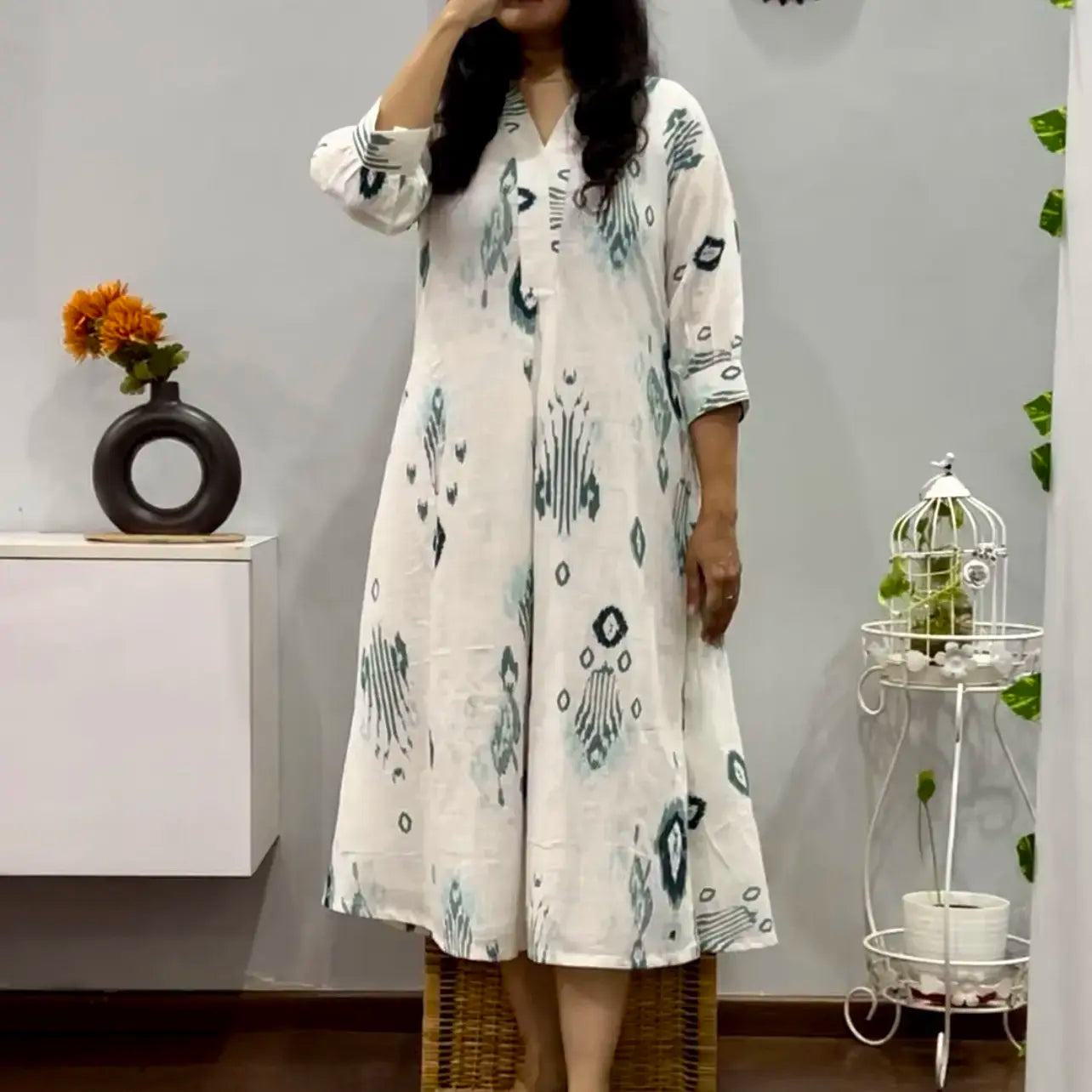 Vanilla Abstract A line Dress
