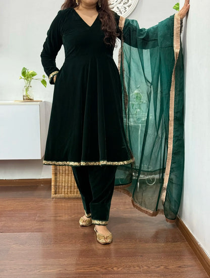 Utsav Winter Velvet Anarkali Suit