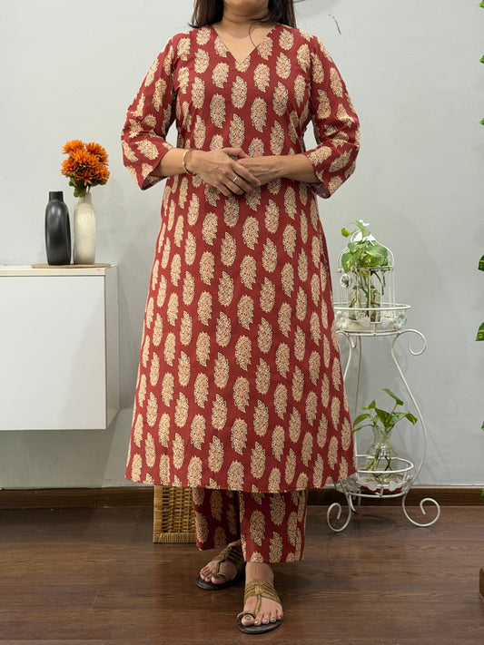 Rust Butta A Line Co-ord Set