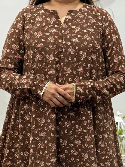 Mahira Umbrella Kurta With Farshi Salwar