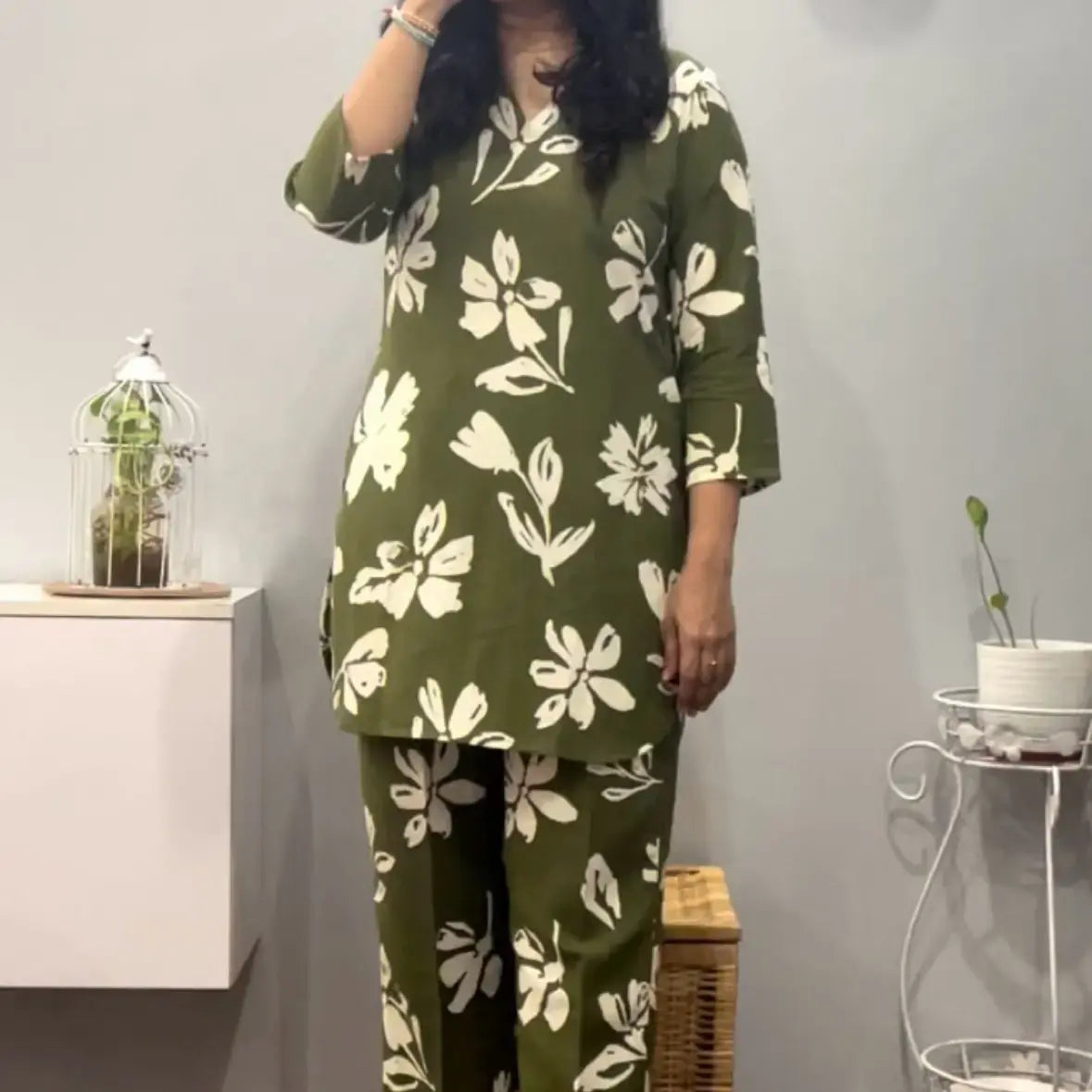 Classic Green Linen Co-ord set