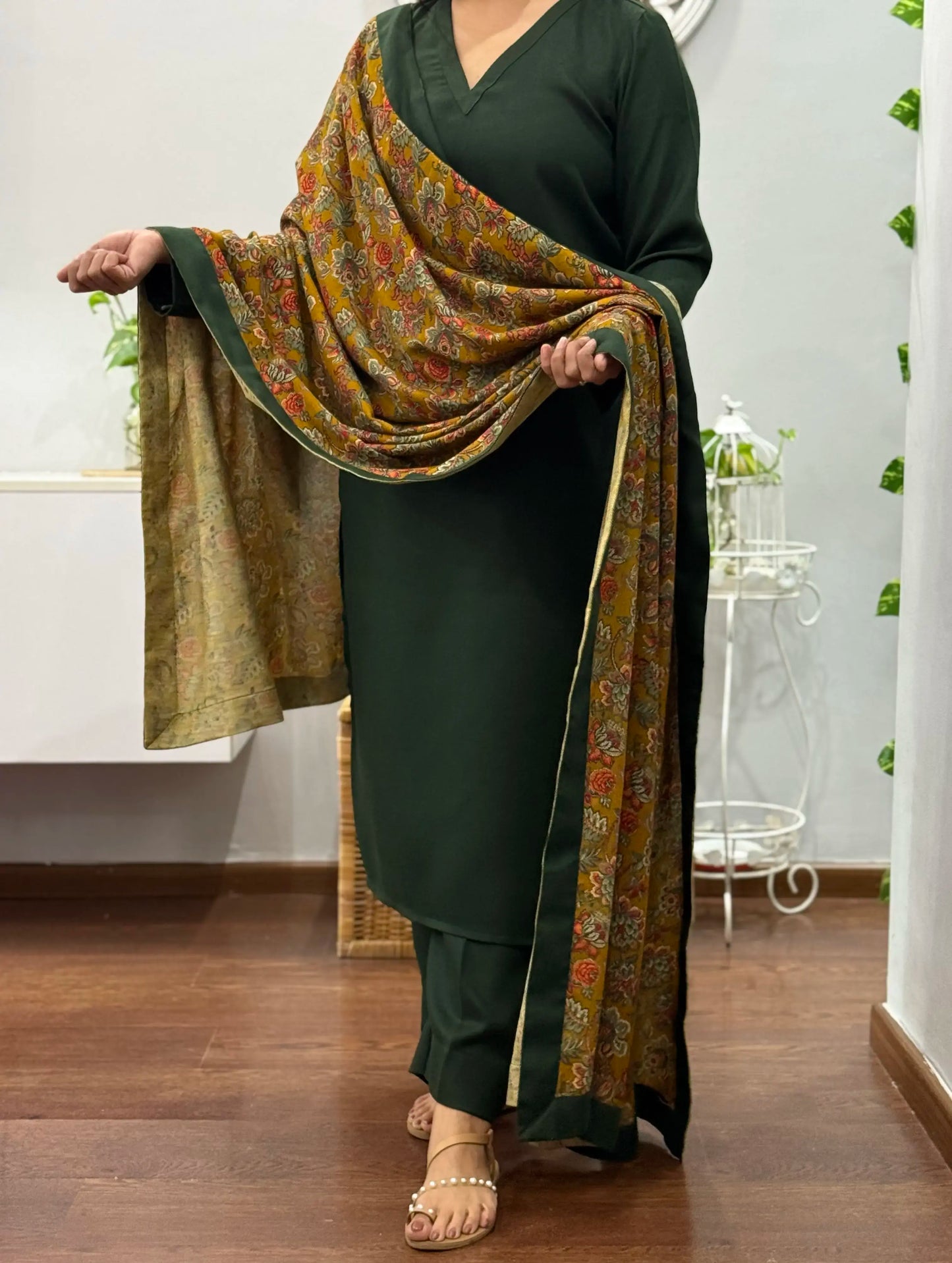 Serene Green Winter Suit Set 2