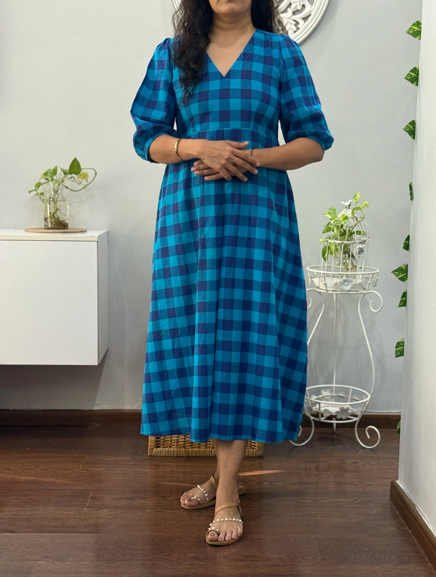 Vintage Checks A Line Dress