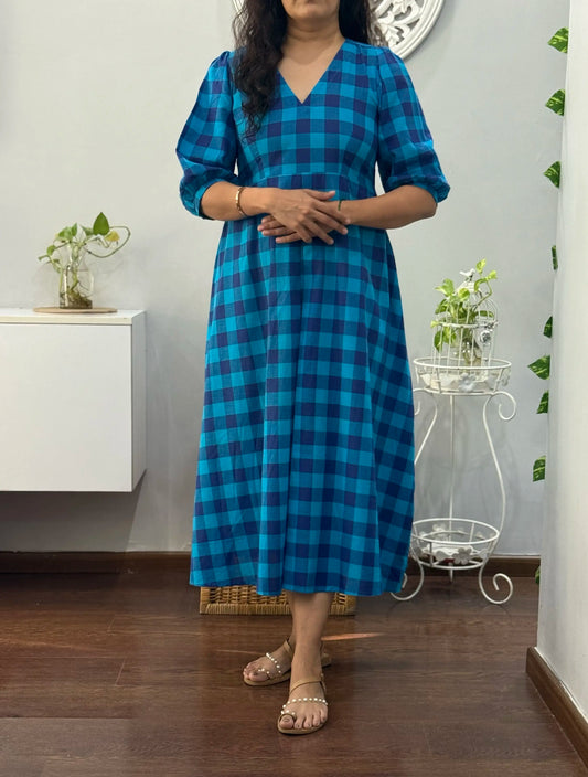 Vintage Checks A Line Dress