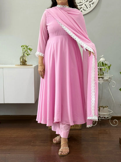 Flamingo Anarkali Suit Set