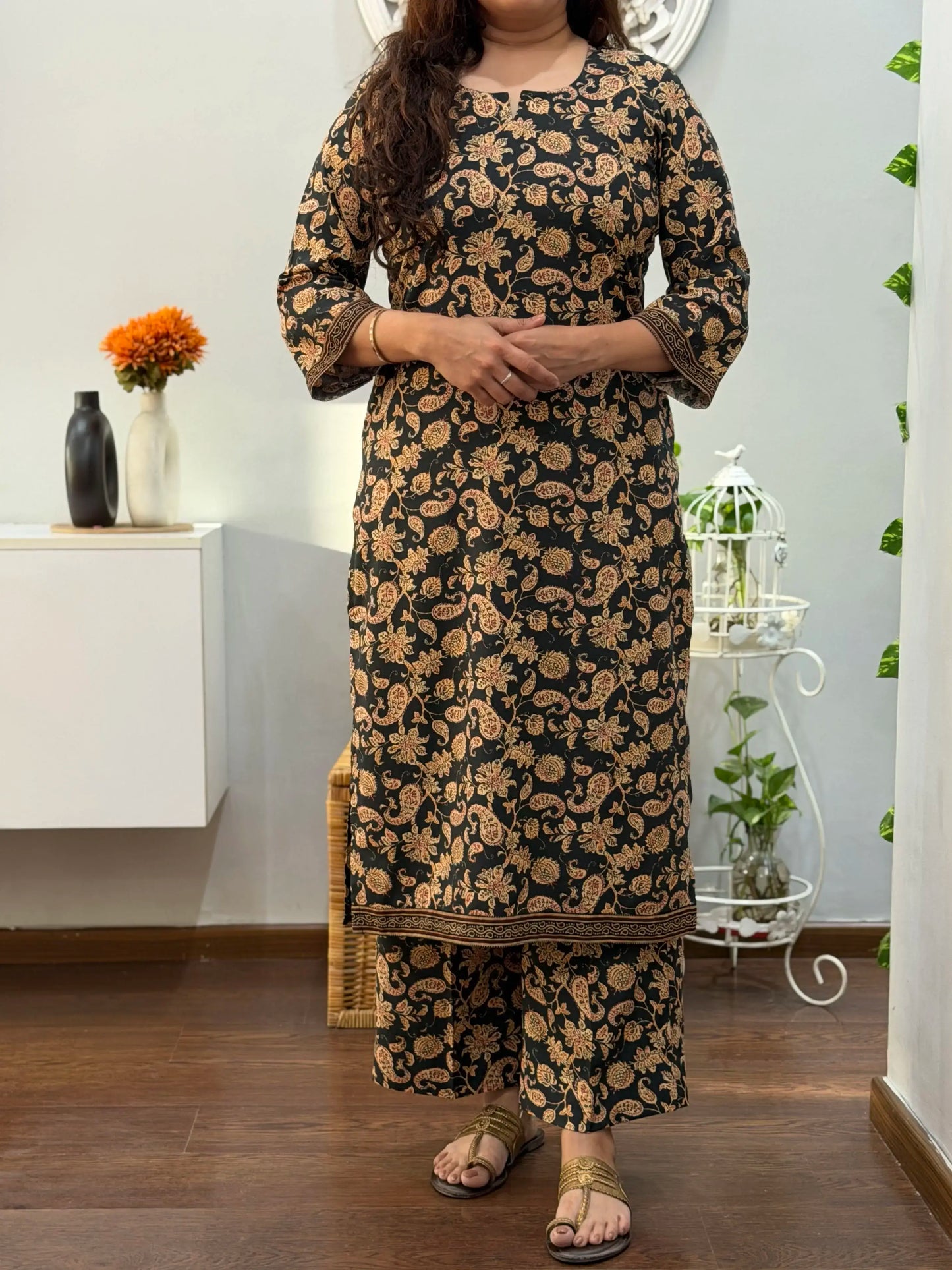Black Paisley Co ord Set