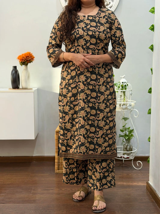 Black Paisley Co ord Set