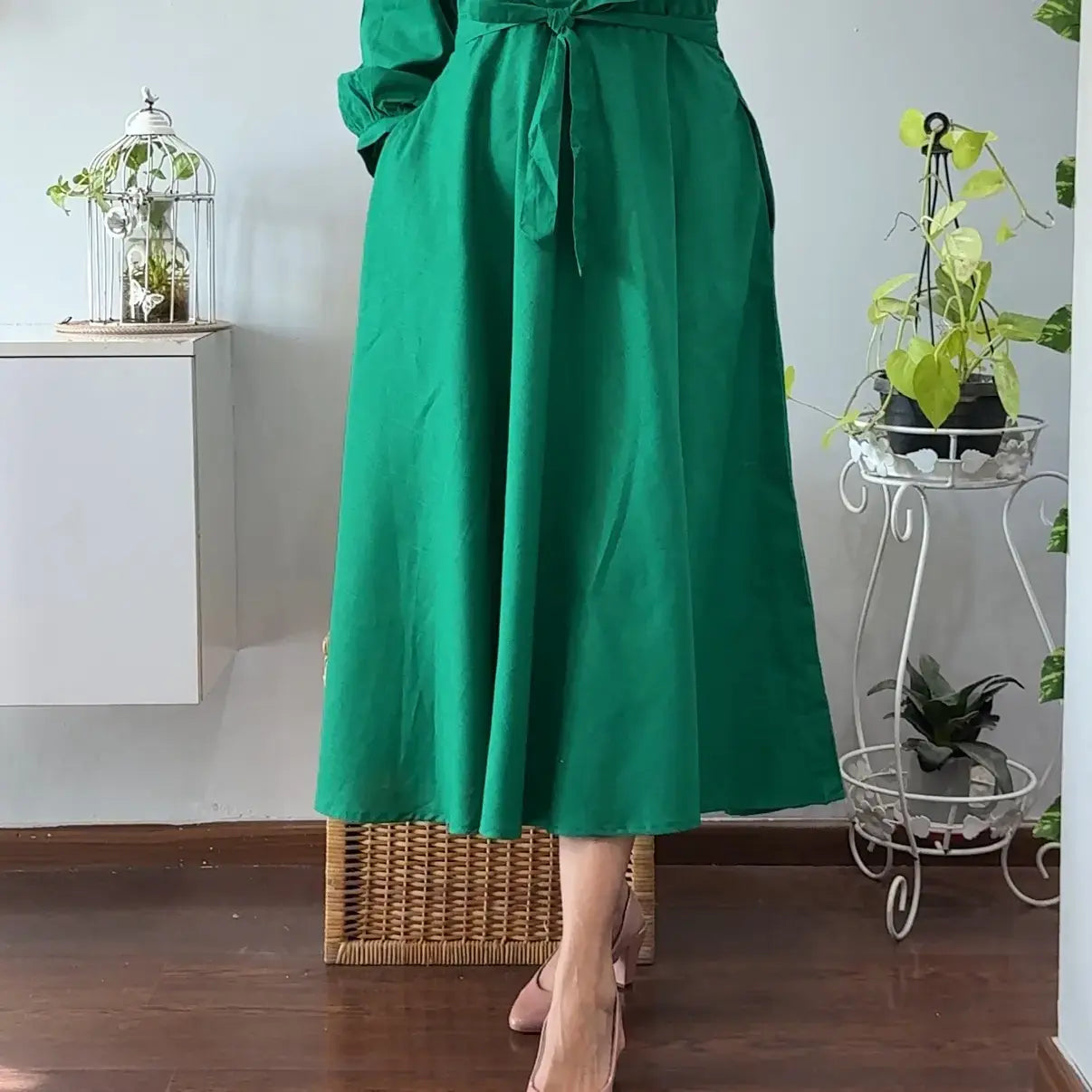 Emerald Flaired Dress 2