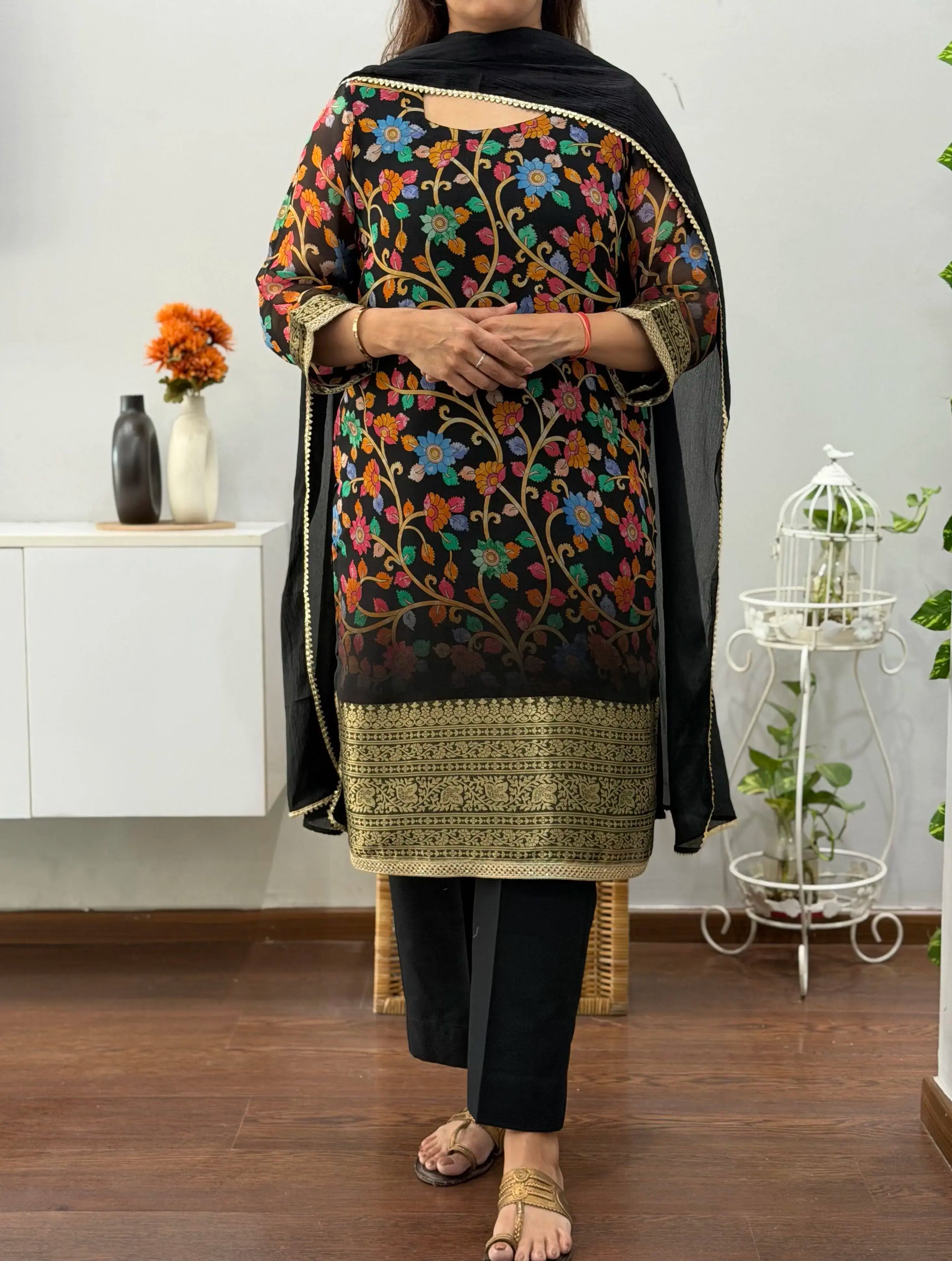Kalamkari Bloom Suit Set 3