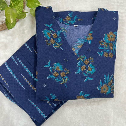 Indigo spun winter kurta palazzo set 3