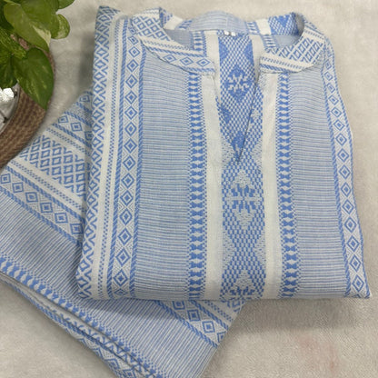 Sky blue handloom cord set 3