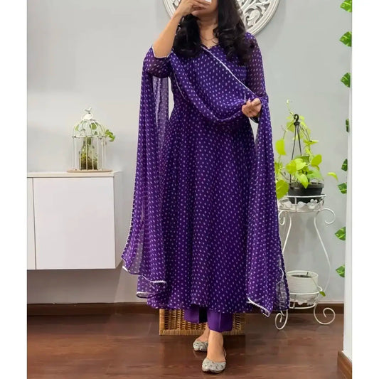 Salvia Anarkali Suit Set