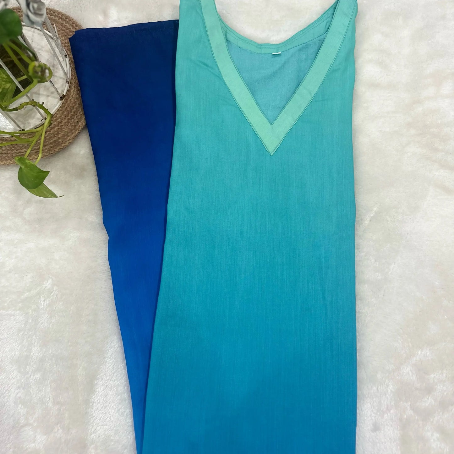 Ombre blue kurta 3