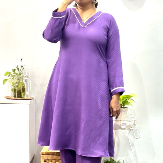 Lavender  A line Winter Co-ord set
