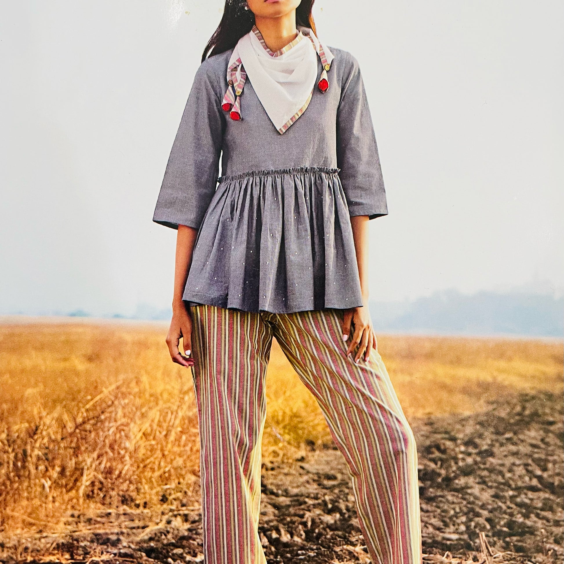 Peplum top with pants 2