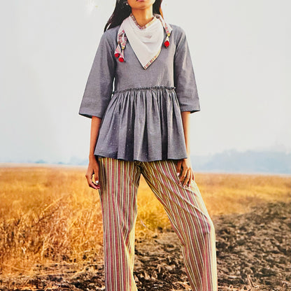 Peplum top with pants 2