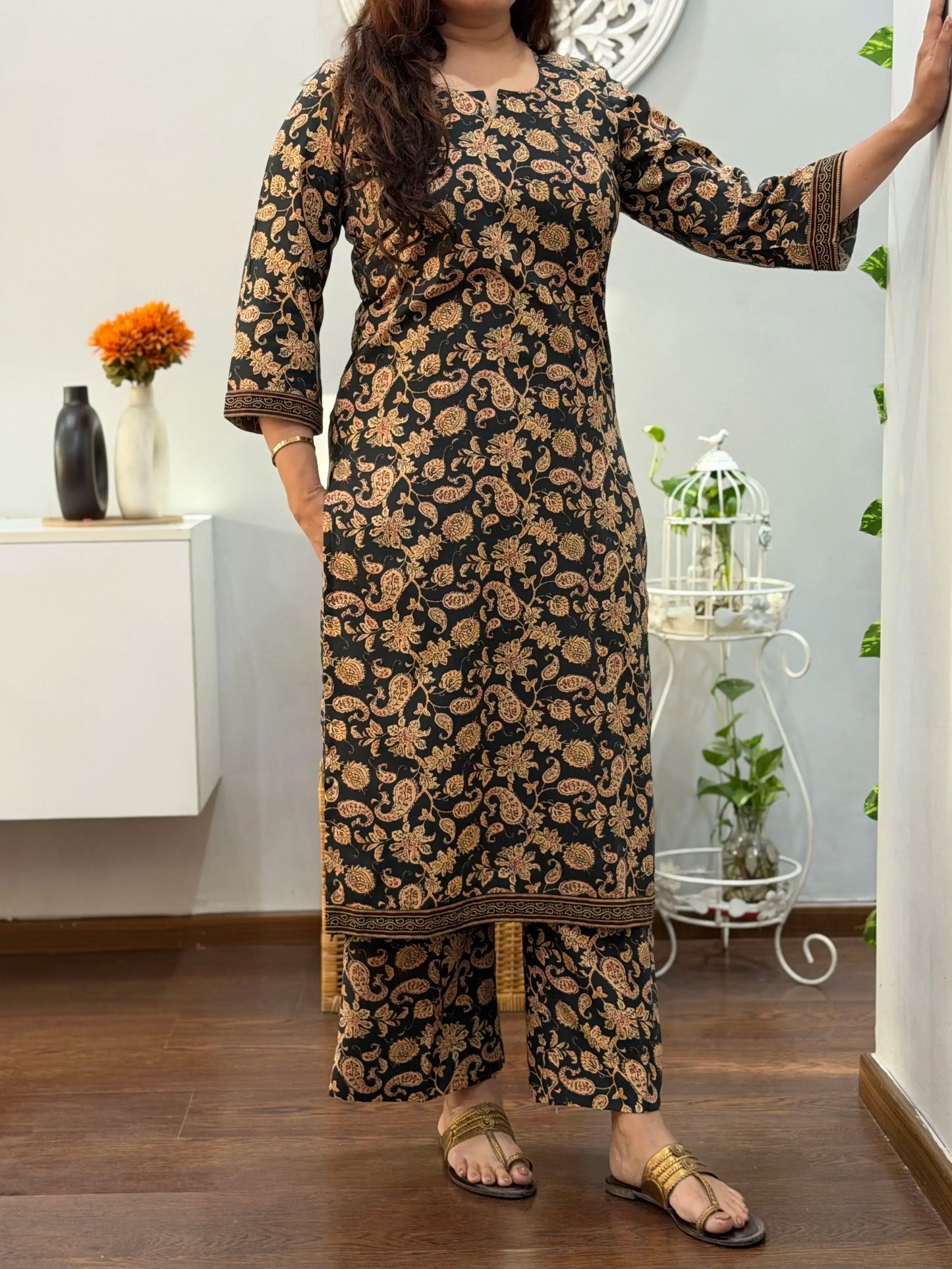Black Paisley Co ord Set 2