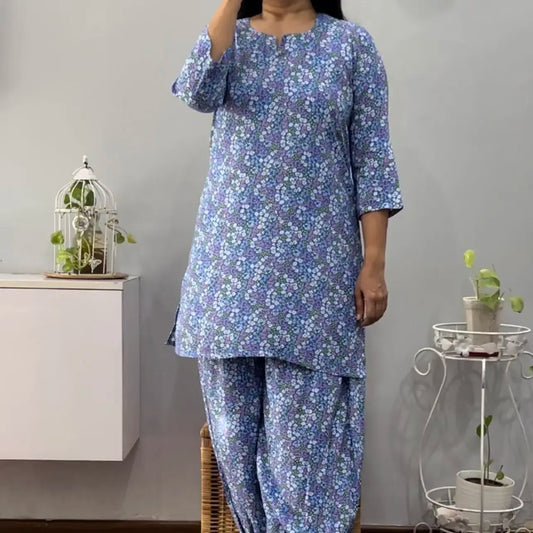 Blue Mist Afgani Co-ord Set
